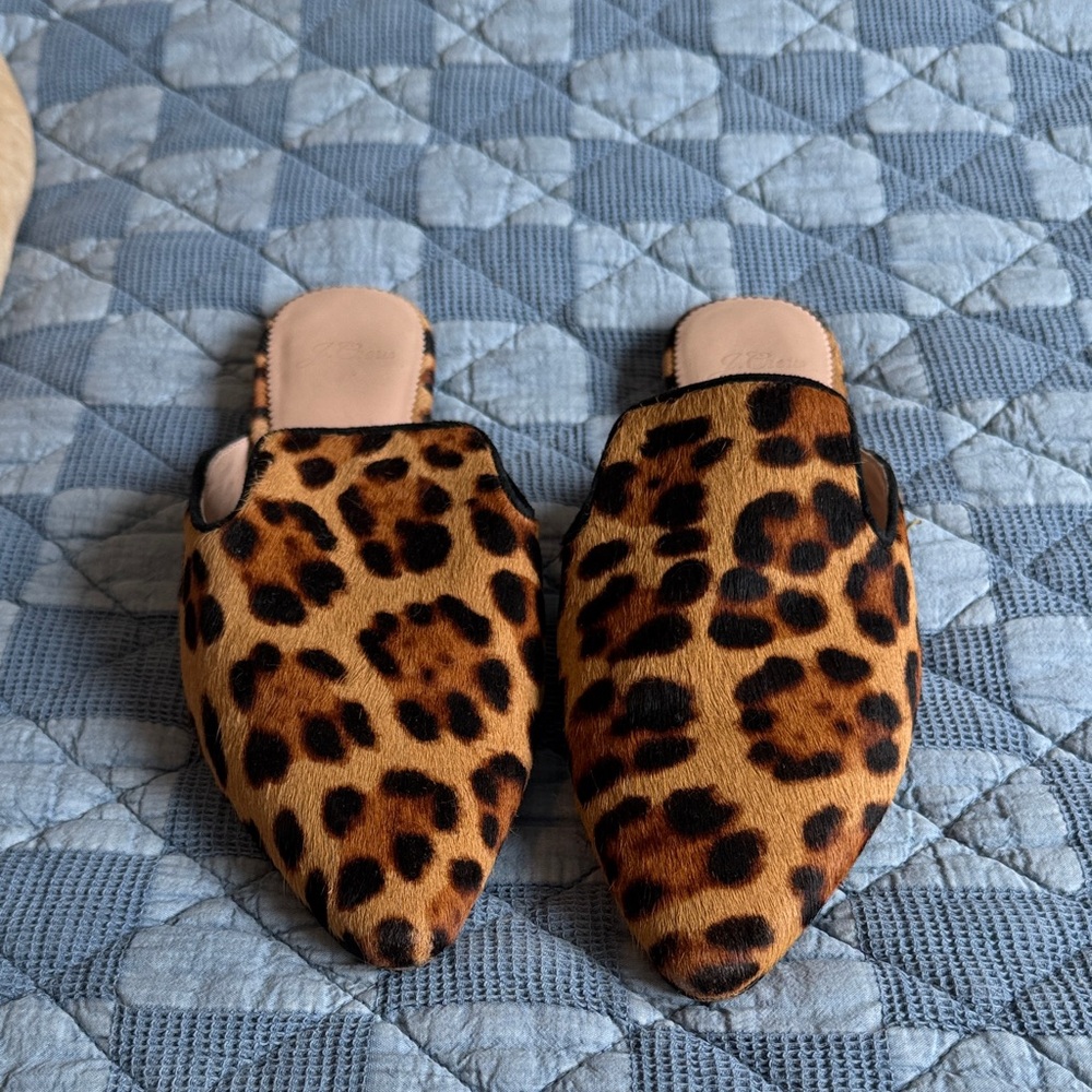J. Crew Leopard Print Mules